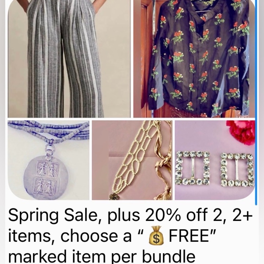 SALE SPRING! 🍀🌼🌷🌺🌸🪻☘️💐 +20% off 2, 2+ items, & add 1 “free💰” marked item/bundle